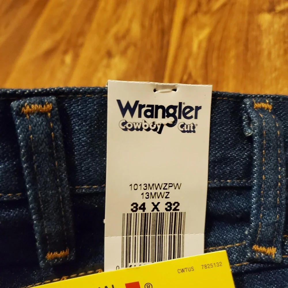 Wrangler Cowboy Cut Jeans Men 34x32 Dark Denim Original Fit‎ Competition Rodeo - Picture 5 of 10